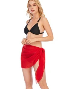 SHEIN Swim Summer Beach Chiffon Cover Up Skirt Without Bikini SKU: swcover03210220268











... | SHEIN