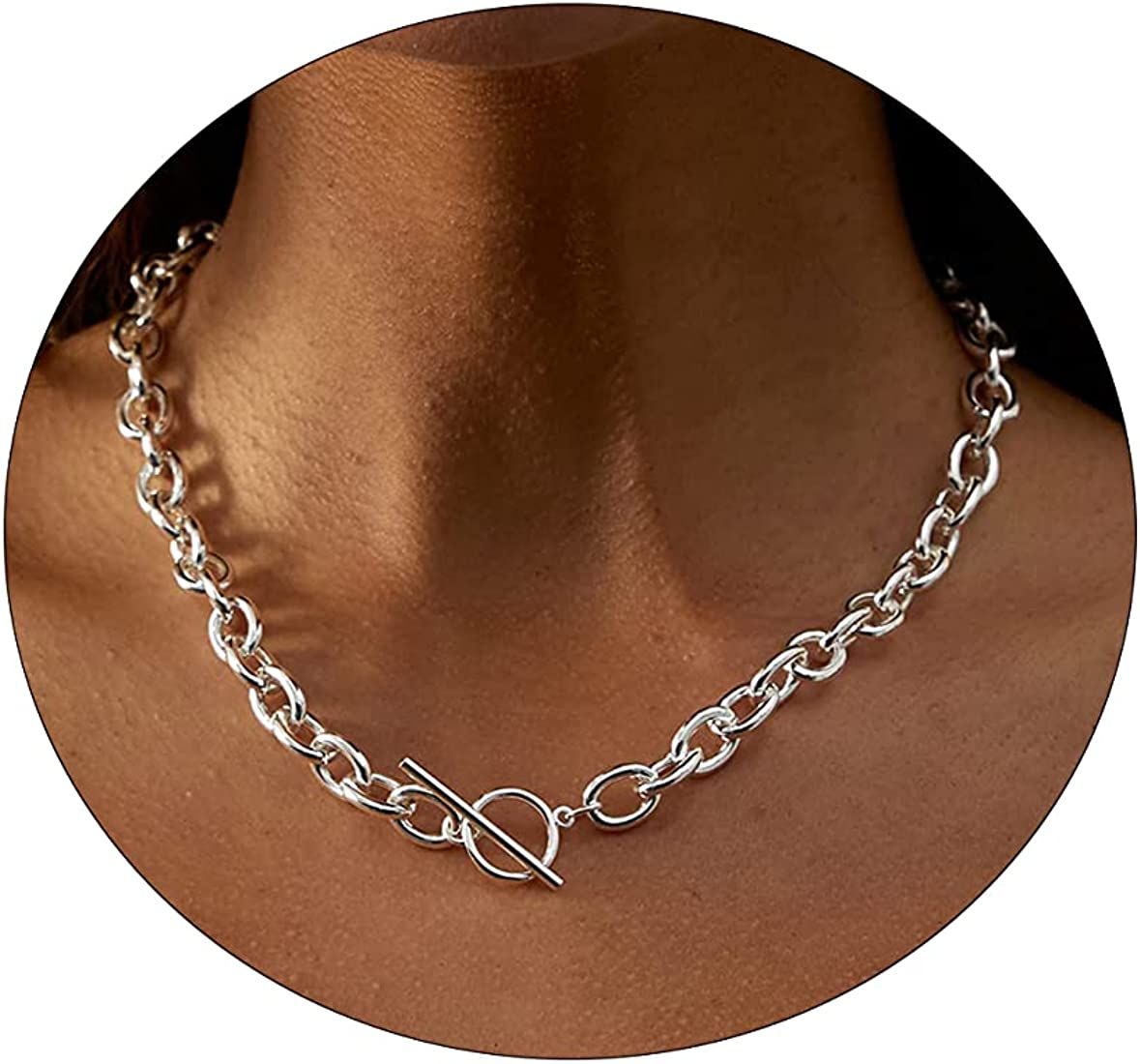 Silver Chain Toggle Necklace  | Amazon (US)