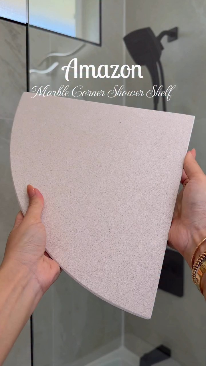 This beautiful marble shelf elevates any bathroom and it’s so easy to install-no drilling needed! 🚿🤎
#amazonhome #amazonbathroom #showerupgrade #amazonmusthave #cornershelf 

 #LTKU #LTKHome #LTKSaleAlert