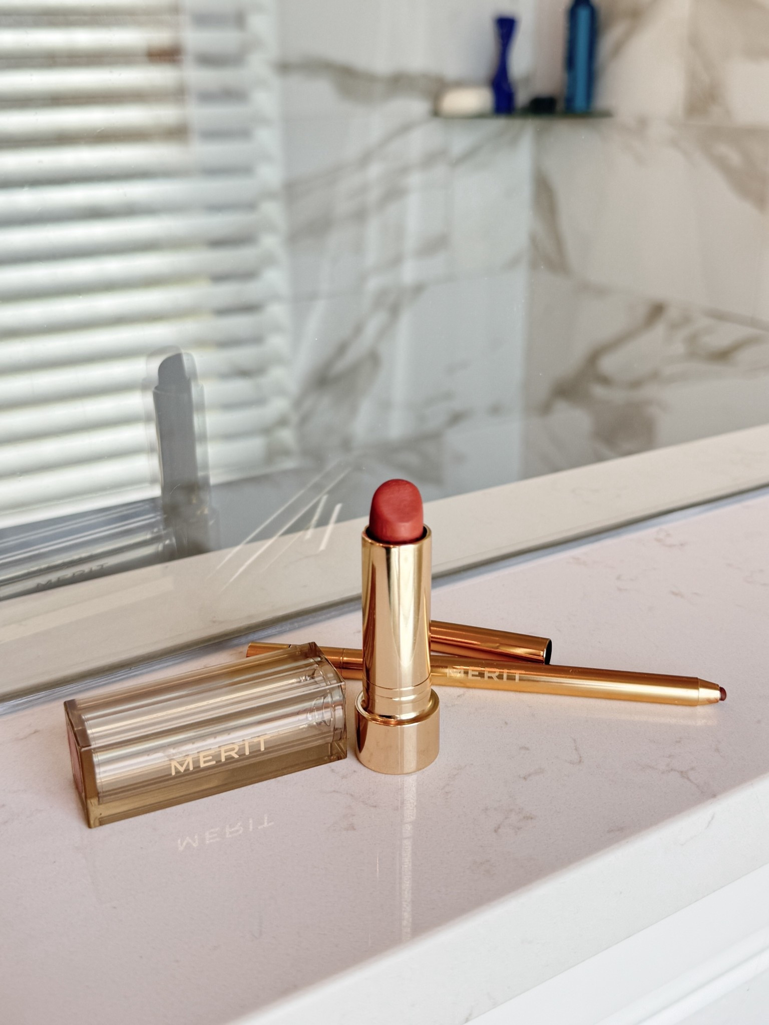 Signature lip liner, shade Sportif – warm peach brown.

Signature lip, blush, lightweight lip, blush shade, VENDOME – warm sheer nude.

@merit #meritbeauty #meritpartner

#LTKOver40 #LTKBeauty #LTKSeasonal