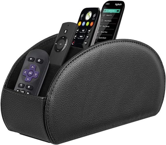 Fintie Remote Control Holder, Vegan Leather TV Remote Caddy Desktop Organizer 5 Compartments Fits... | Amazon (CA)