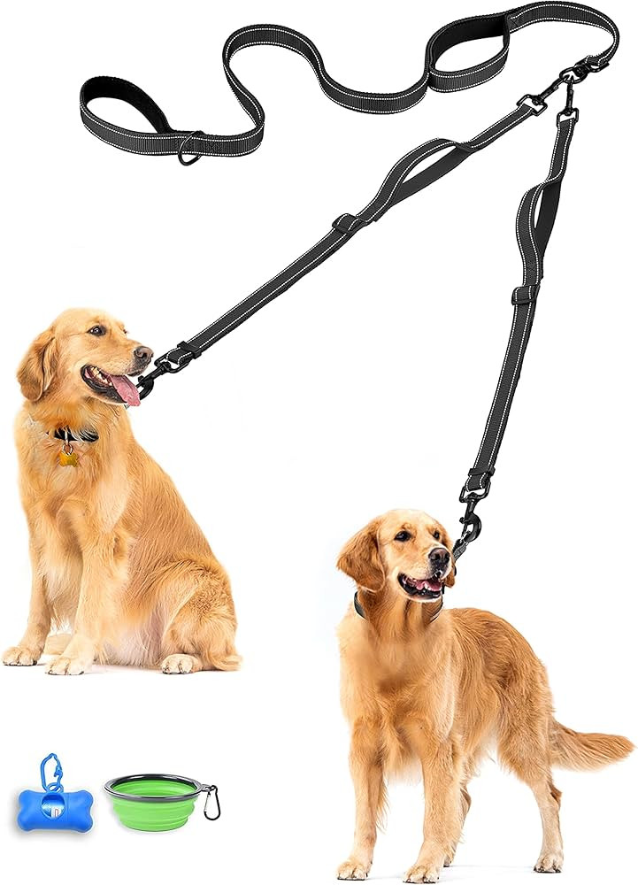 PetBonus Double Dog Leash, No Tangle Dual Leash, Reflective Walking Training Lead, 4 Comfortable ... | Amazon (US)