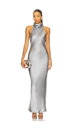 ANINE BING Eliana Dress in Light Grey. - size L | Revolve Clothing (Global)