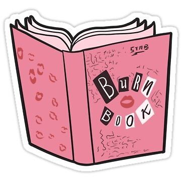 Mean Girls - Burn Book Sticker | Redbubble (US)