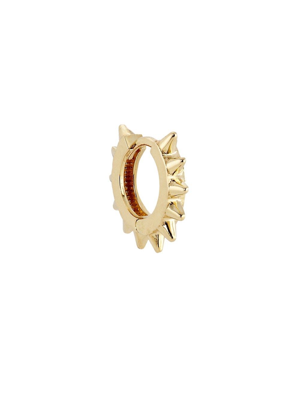 14K Yellow Gold Spiked Huggie Hoop Earring | Saks Fifth Avenue