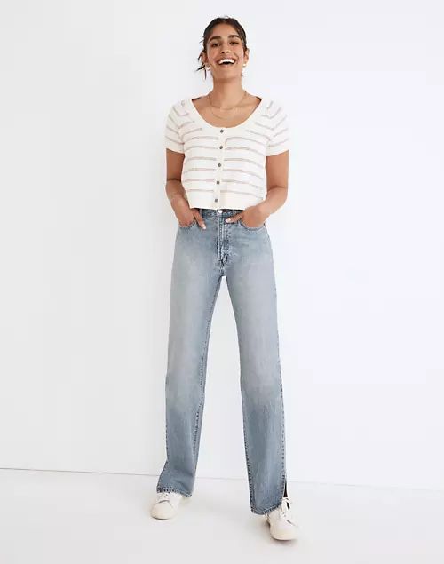 The Perfect Vintage Straight Jean in Applefield Wash: Side-Slit Edition | Madewell