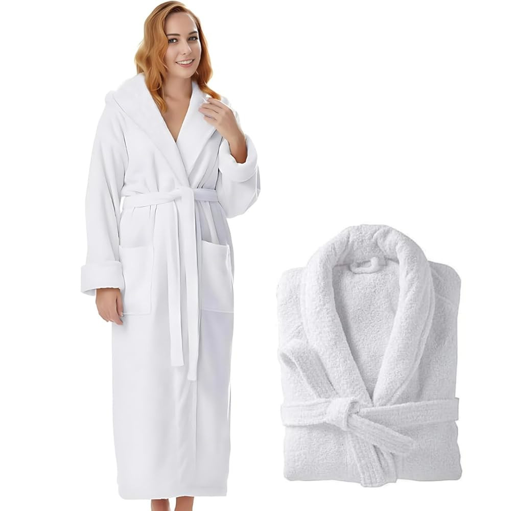 Cotton Terry Robes for Women and Men, Terry Shawl Collar Bathrobe, ONE SIZE - UNISEX Men & Women ... | Amazon (US)