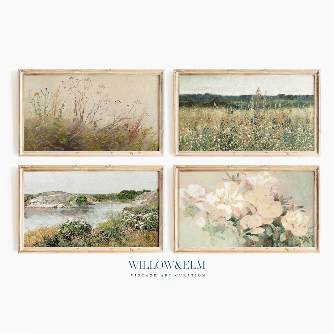 Samsung Frame TV Art Spring Bundle Set of 4 | Wildflowers Field | Flower Meadow | Vintage Paintin... | Etsy (CAD)
