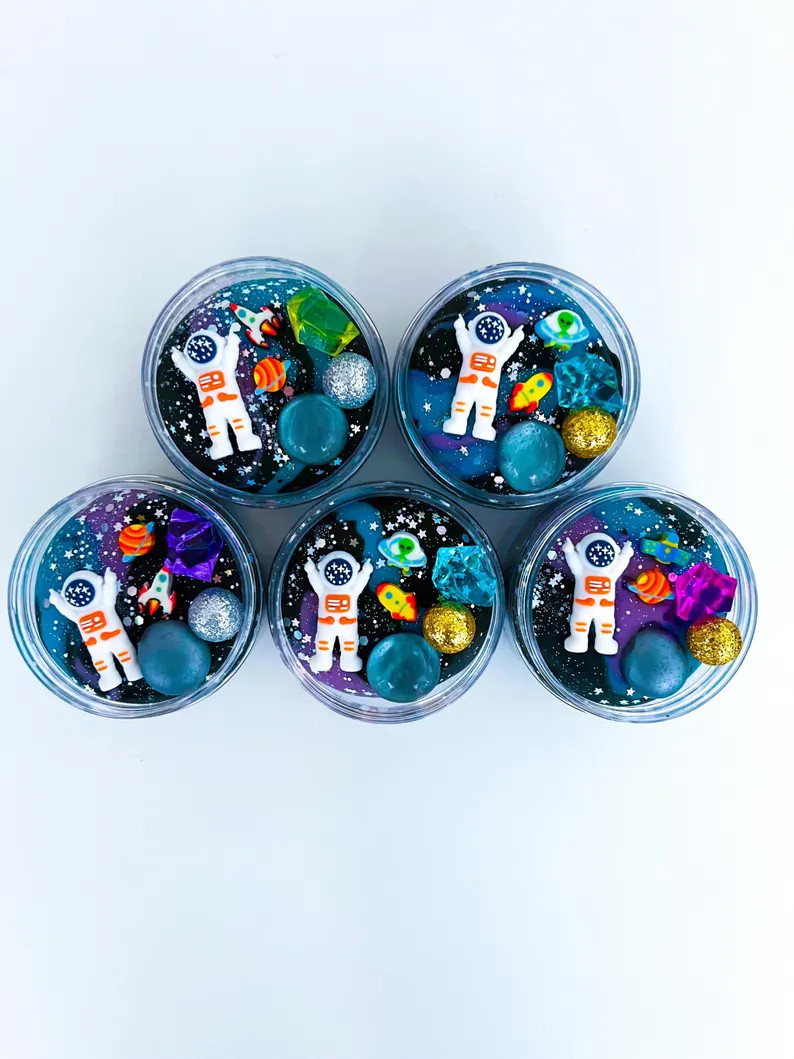 Outer SPACE PLAY DOUGH Kit and Astronaut Birthday Party Favors - Valentine Playdough Activity - G... | Etsy (US)