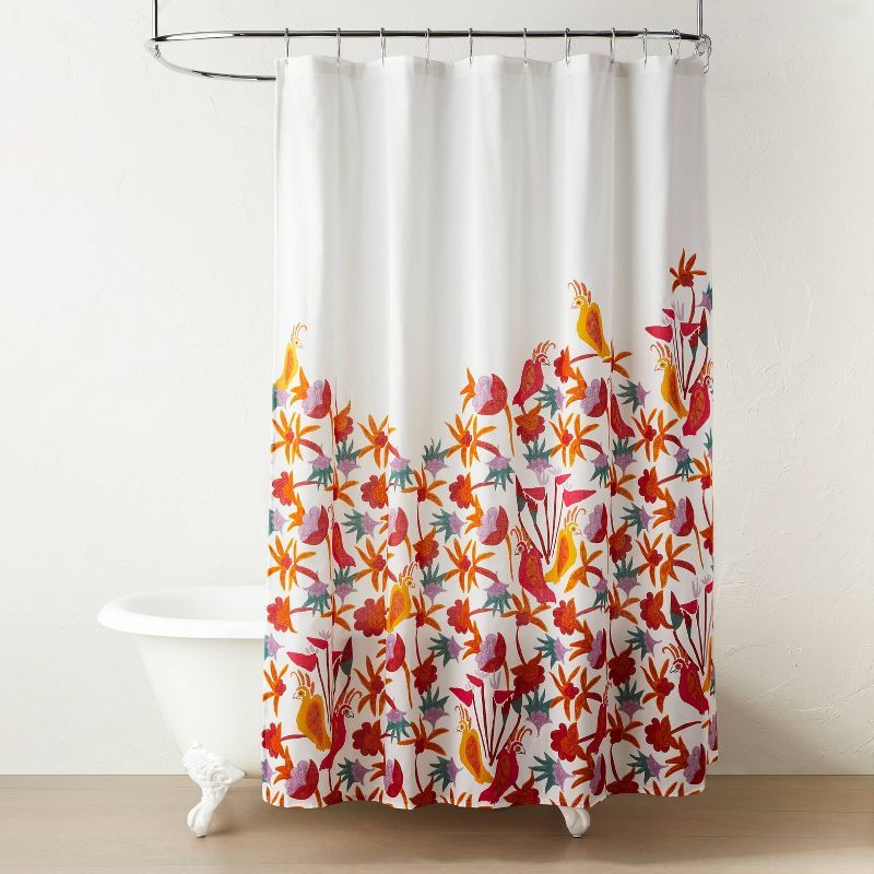 Natalia Bird Shower Curtain White - Opalhouse™ designed with Jungalow™ | Target