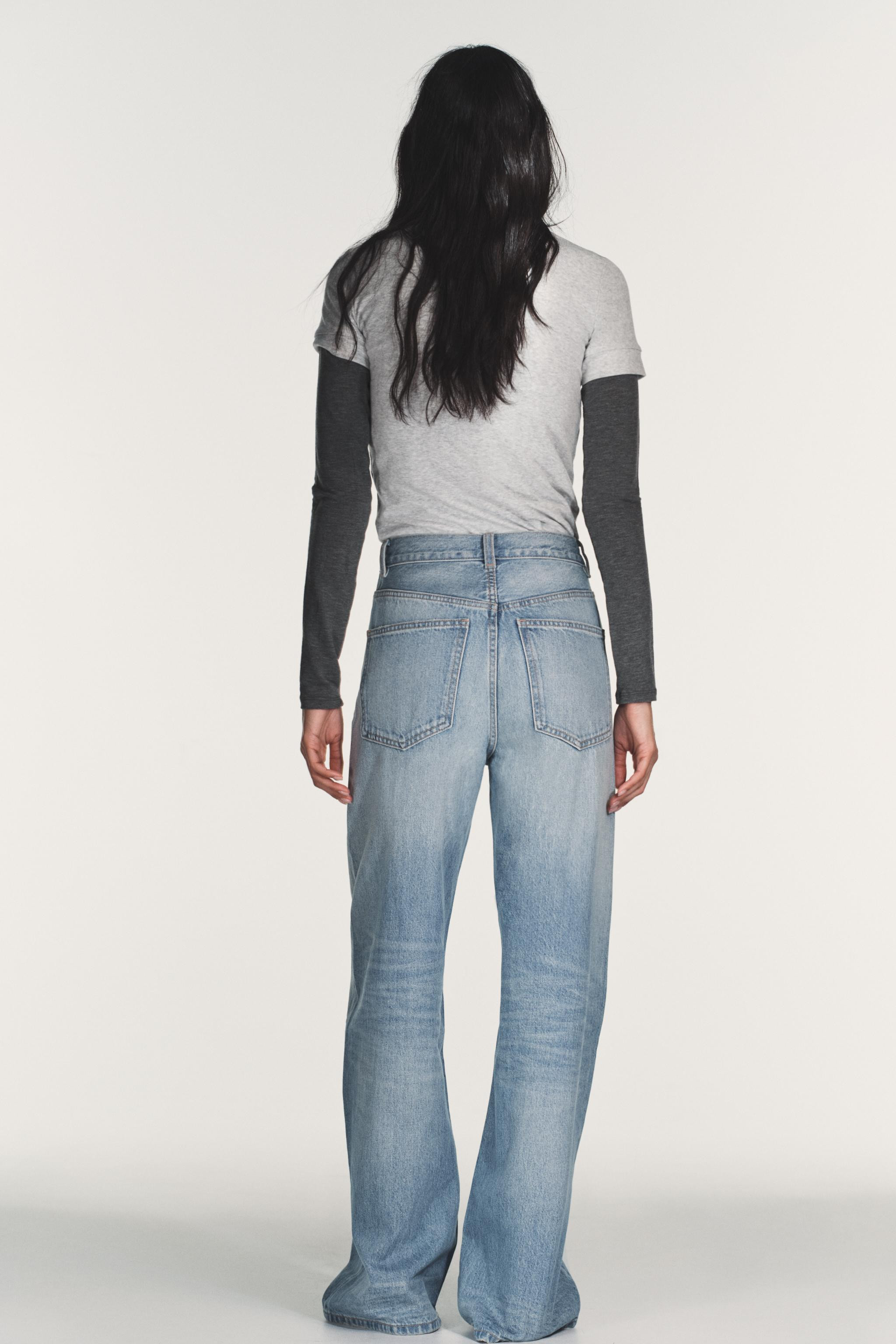 TRF EXTRA WIDE LEG HIGH WAIST JEANS | Zara Canada