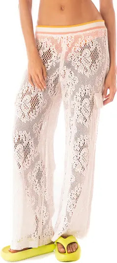 Maaji Flowery Ginevra Open Knit Cover-Up Pants | Nordstrom | Nordstrom