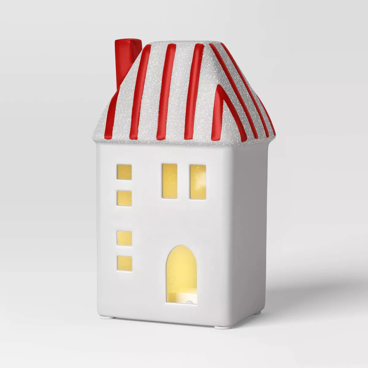 6.25" Christmas Lit White Ceramic House - Wondershop™ | Target