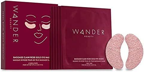 Gold Under Eye Patches | WANDER BEAUTY BAGGAGE CLAIM | Under Eye Mask, Brightens Dark Circles, Hy... | Amazon (US)