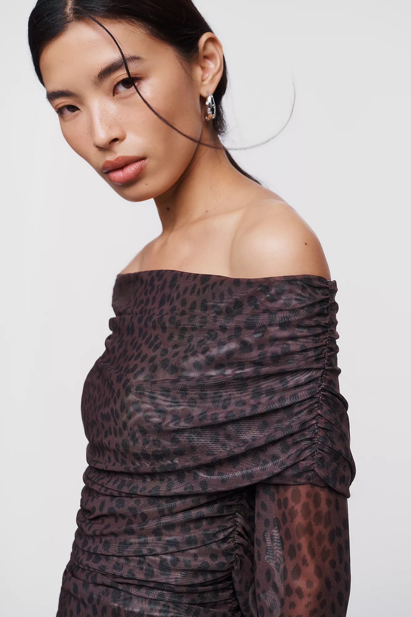 Maeve Aleda Mesh Off-Shoulder Top | Anthropologie (US)