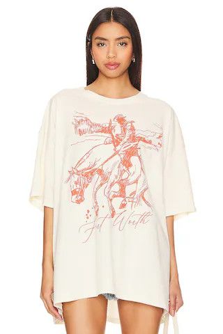 DAYDREAMER Fort Worth Tee in Stone Vintage from Revolve.com | Revolve Clothing (Global)