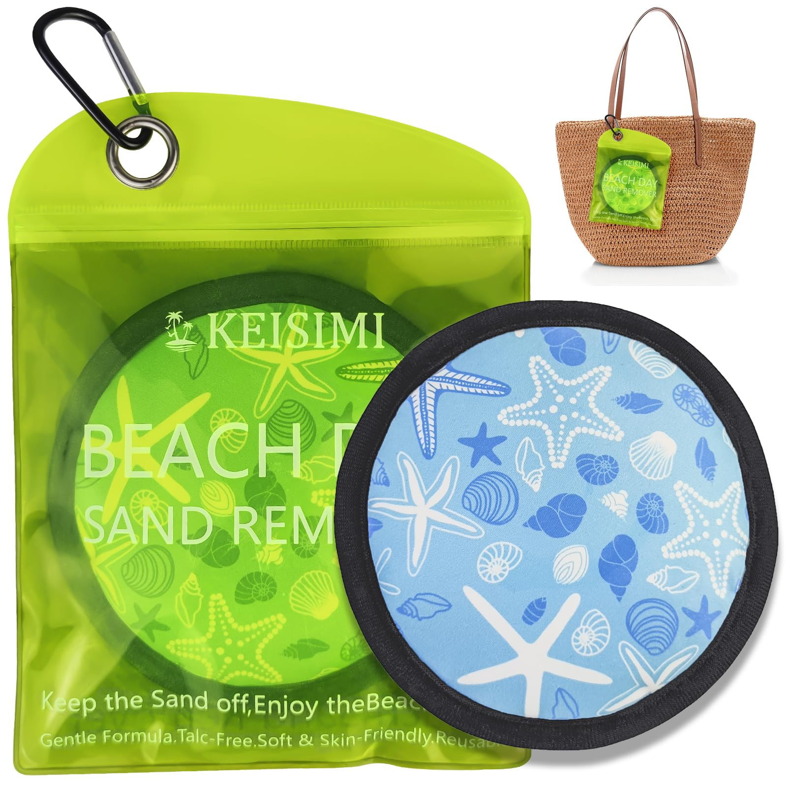 Sand Remover for Beach - Talc-Free & Reusable Sand Remover with Natural Ingredients, Beach Vacati... | Amazon (US)