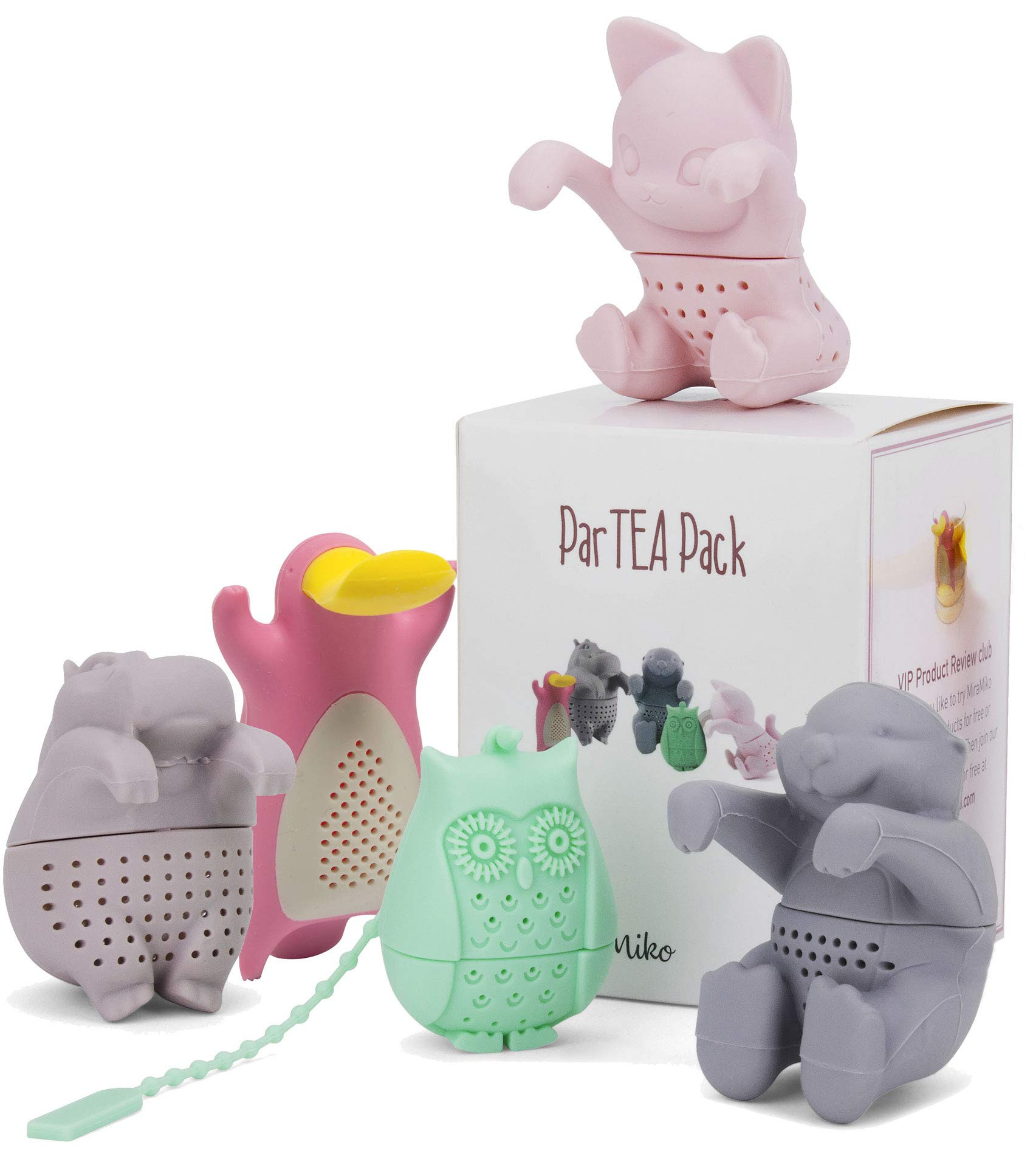 Tea Infuser Animal Set, Cute Loose Leaf Tea Steeper Set for a mug or a cup, ParTea Pack Tea Strainer | Amazon (US)
