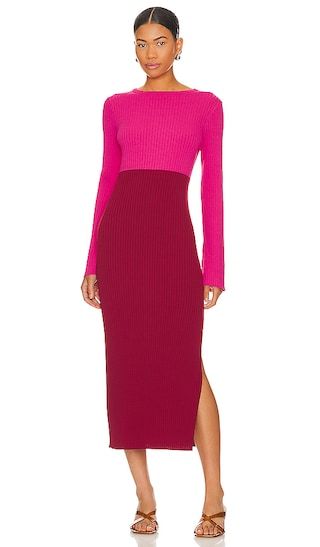 Frankie Dress in Pink & Burgundy | Revolve Clothing (Global)