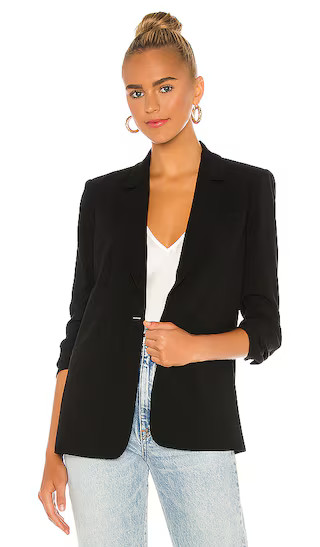 Crepe Khloe Blazer in Black | Revolve Clothing (Global)