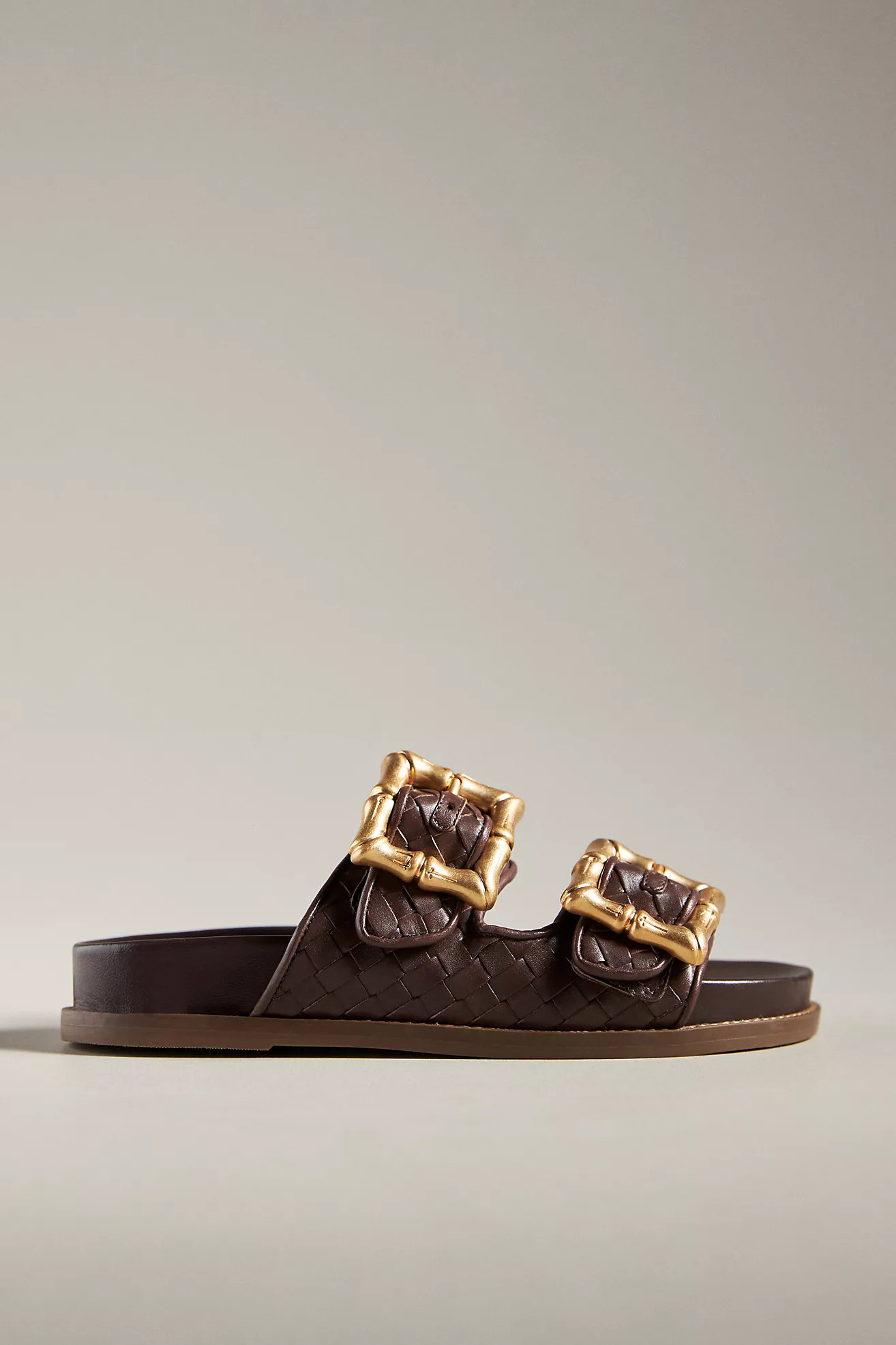Schutz Enola Woven Slide Sandals | Anthropologie (US)