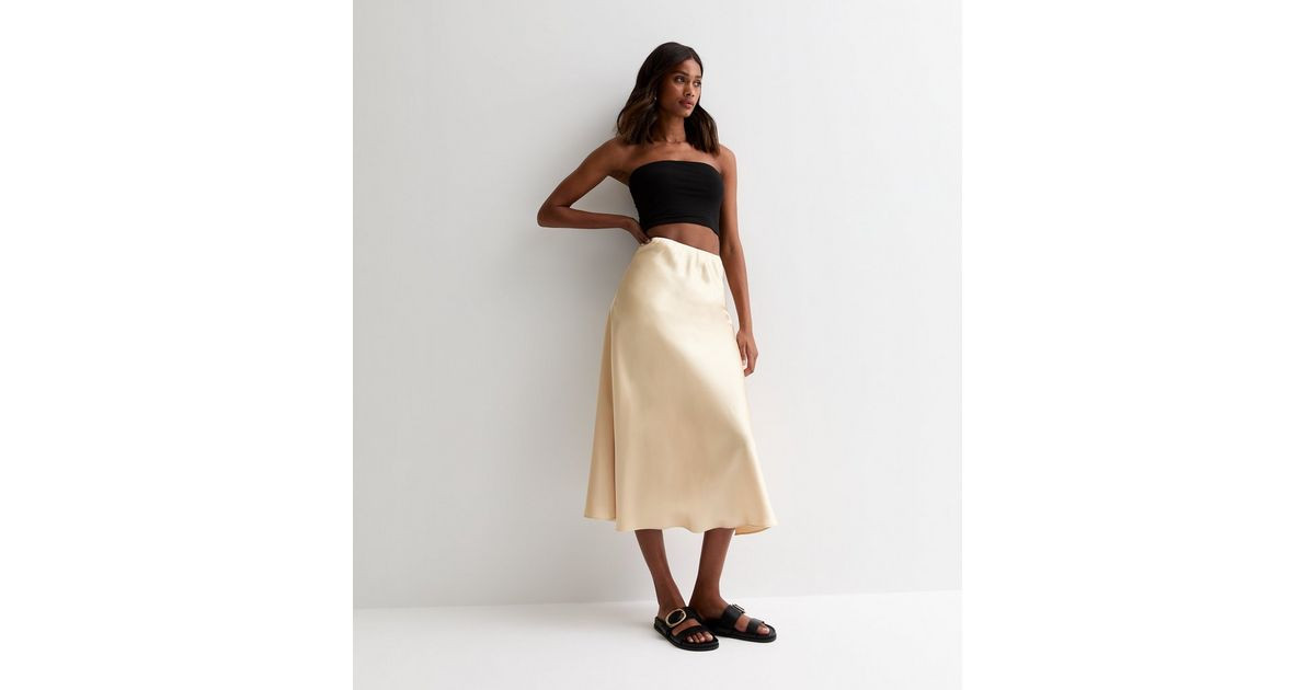 Gini London Beige Satin Midi Skirt 
						
						Add to Saved Items
						Remove from Saved Items | New Look (UK)