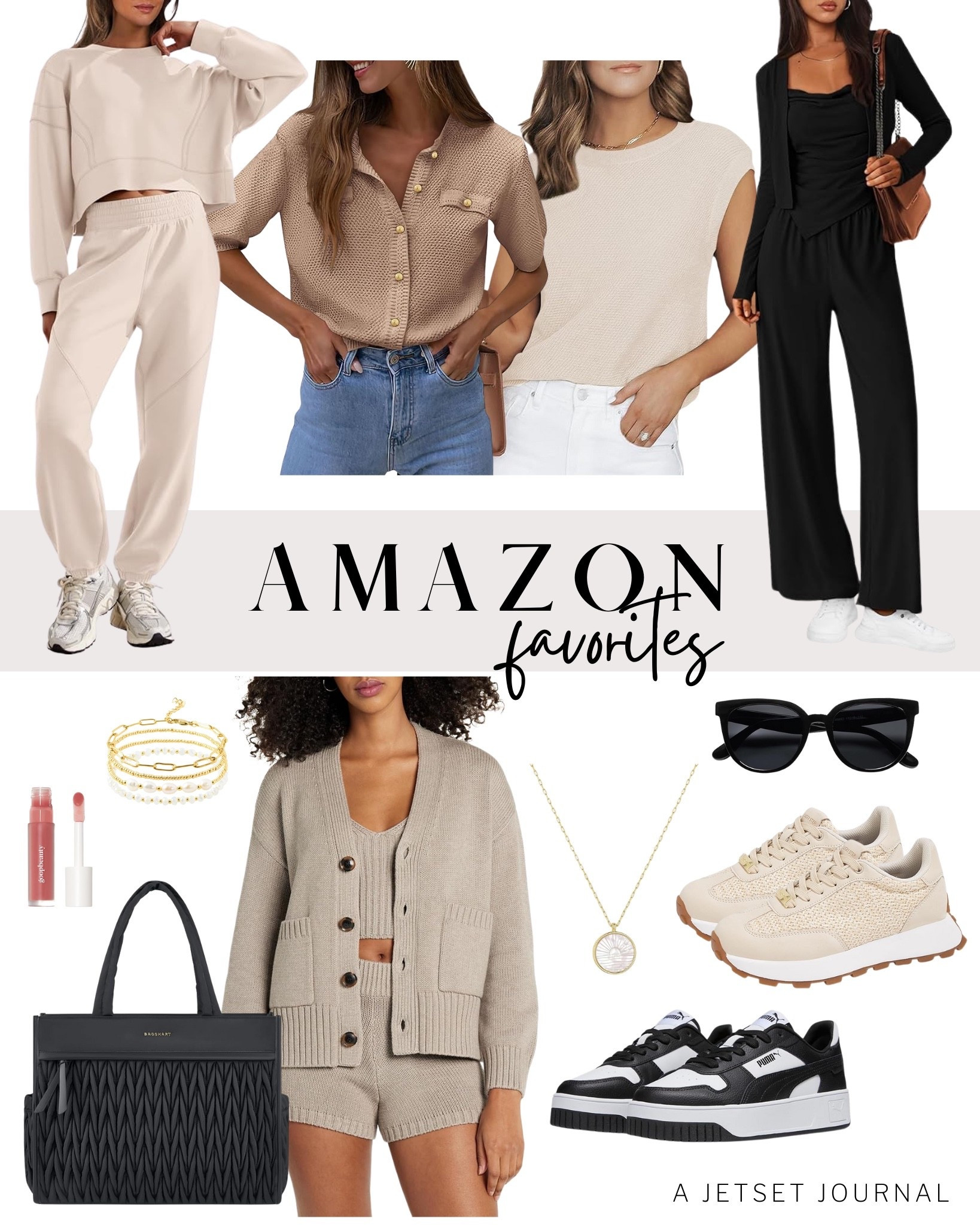 Time to shop for some new favorite finds on Amazon: neutral tops, gold accessories, a cute handbag, and a matching set!
summer fashion, amazon finds, shopping spree, trendy pieces, must have items, fashion finds, amazon style, wardrobe staples, stylish finds, wardrobe update, must have accessories, affordable look, summer outfit

#LTKStyleTip #LTKSeasonal #LTKU