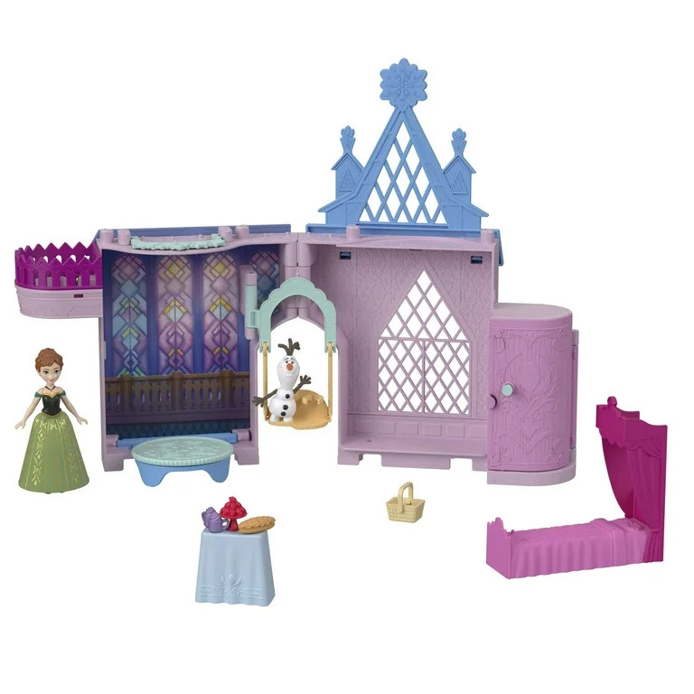 Disney Frozen Storytime Stackers Playset, Anna’s Arendelle Castle Dollhouse with Small Doll | Walmart (US)