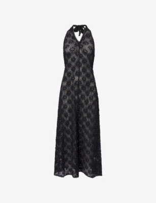 Agnes Crochet Halter Midi Dress | Selfridges