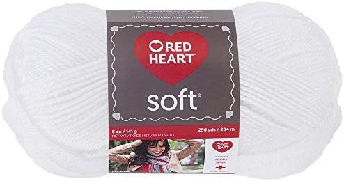 RED HEART Soft Yarn, White | Amazon (US)
