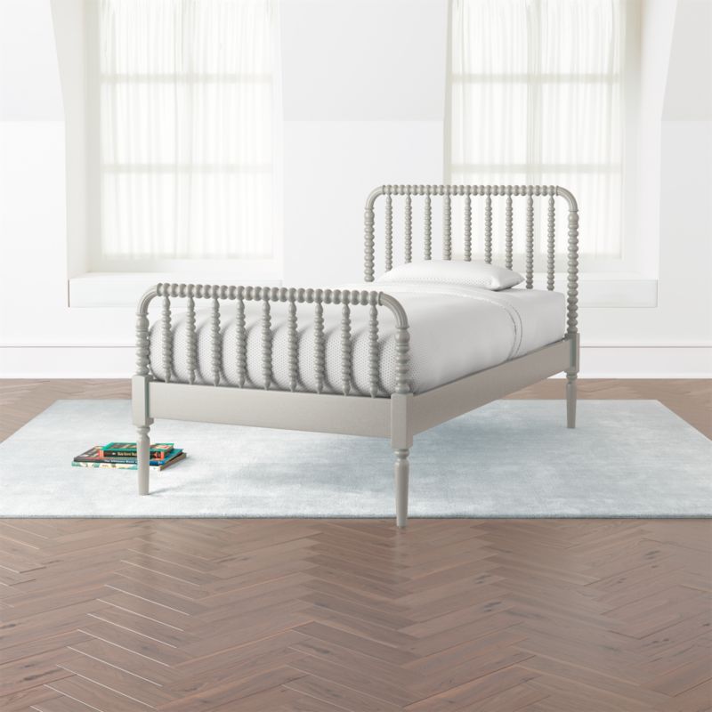 Jenny Lind Grey Bed | Crate and Barrel | Crate & Barrel