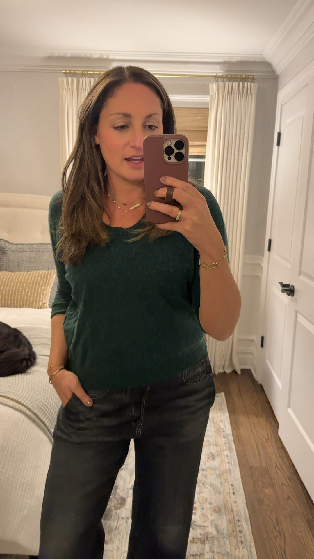 OOTD! Heading out to dinner with friends and these fleece-lined Miramar jeans are SO comfortable! They look like jeans but feel like sweatpants. Size down one size! 

#LTKSeasonal #LTKootd #LTKTall