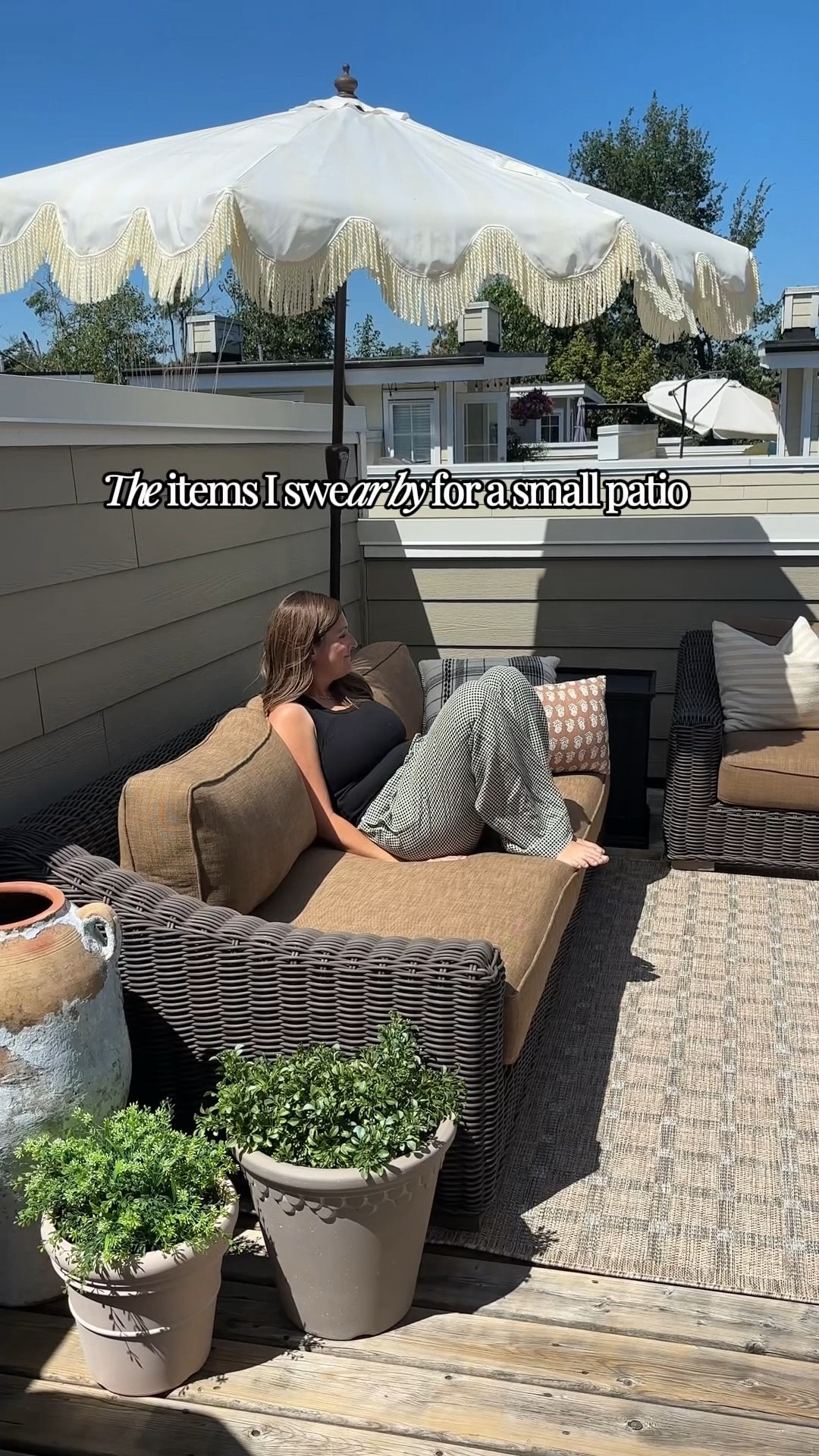 If you’re working with a small patio or balcony, these are the pieces I swear by to make the space feel finished and functional. I always start with a neutral outdoor rug to define the space, then add a compact patio dining set that you can literally power wash (so easy to maintain). A half patio umbrella is a must for small spaces because it sits flush against the wall but still gives you shade, and I love adding outdoor storage that’s actually stylish so cushions and accessories stay organized. Finally, I layer in textured doormats to make the patio feel cozy and styled just like an indoor space. Everything linked here if you’re creating a small patio setup, balcony decor, or outdoor living space for summer. #wishyouwerehere #outdoor #Wayfair #Ad #WayfairPartner @Wayfair 

#LTKSeasonal #LTKSaleAlert #LTKHome