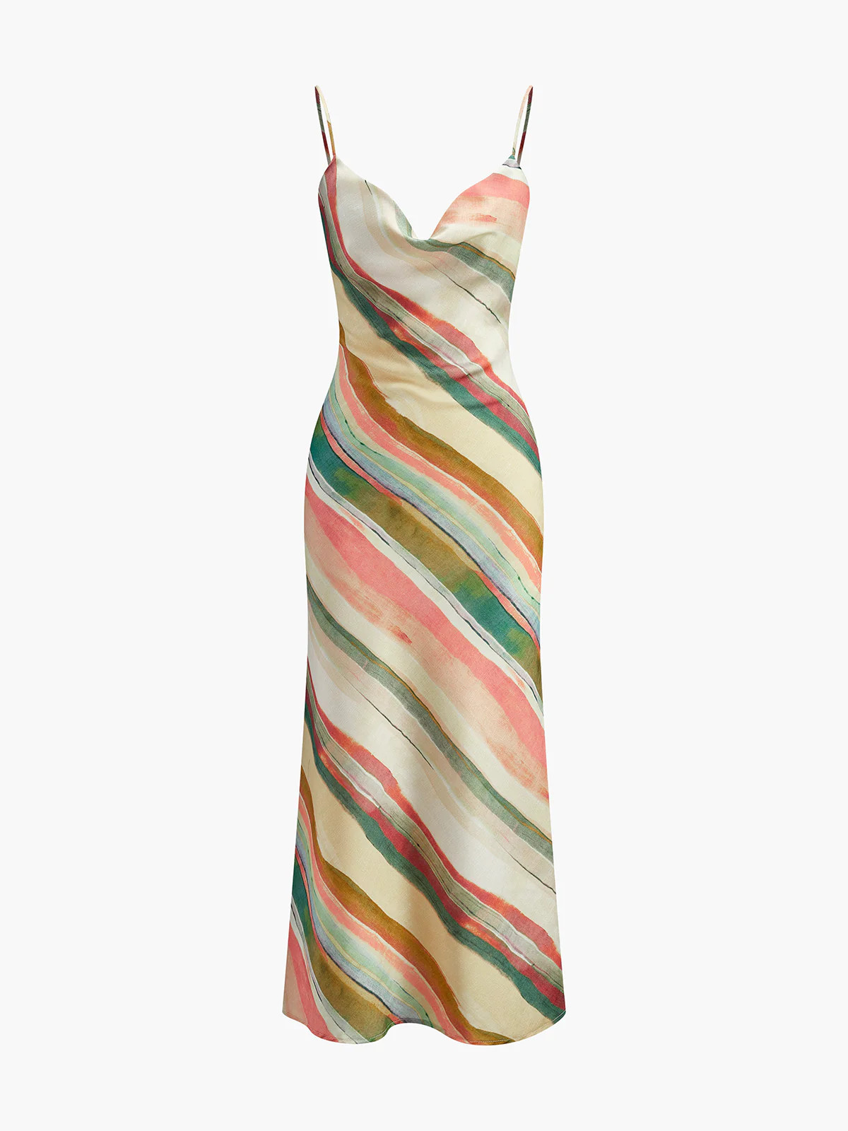 Watercolor Striped Cami Dress | Commense