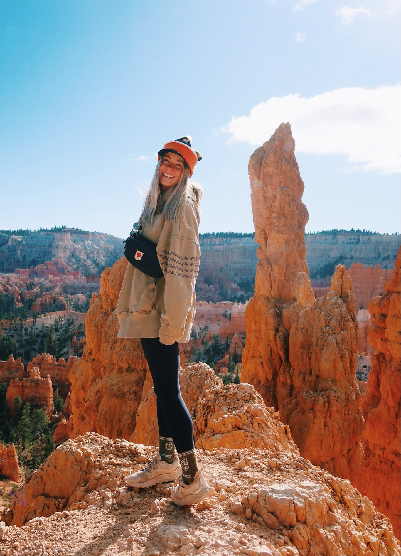 Beanie is handmade by @Out.pst on insta, ball cap underneath it is from Raw & Rebellious code GRACED15 #LTKhiking 

#LTKHoliday #LTKtravel #LTKfitness