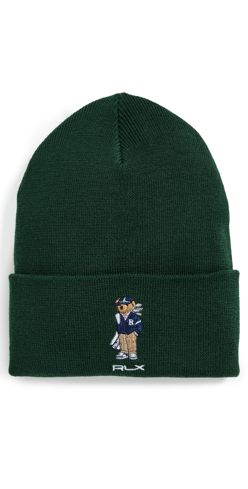 RLX Ralph Lauren Merino Wool Golf Bear Beanie Northwest Pine One Size | Shopbop