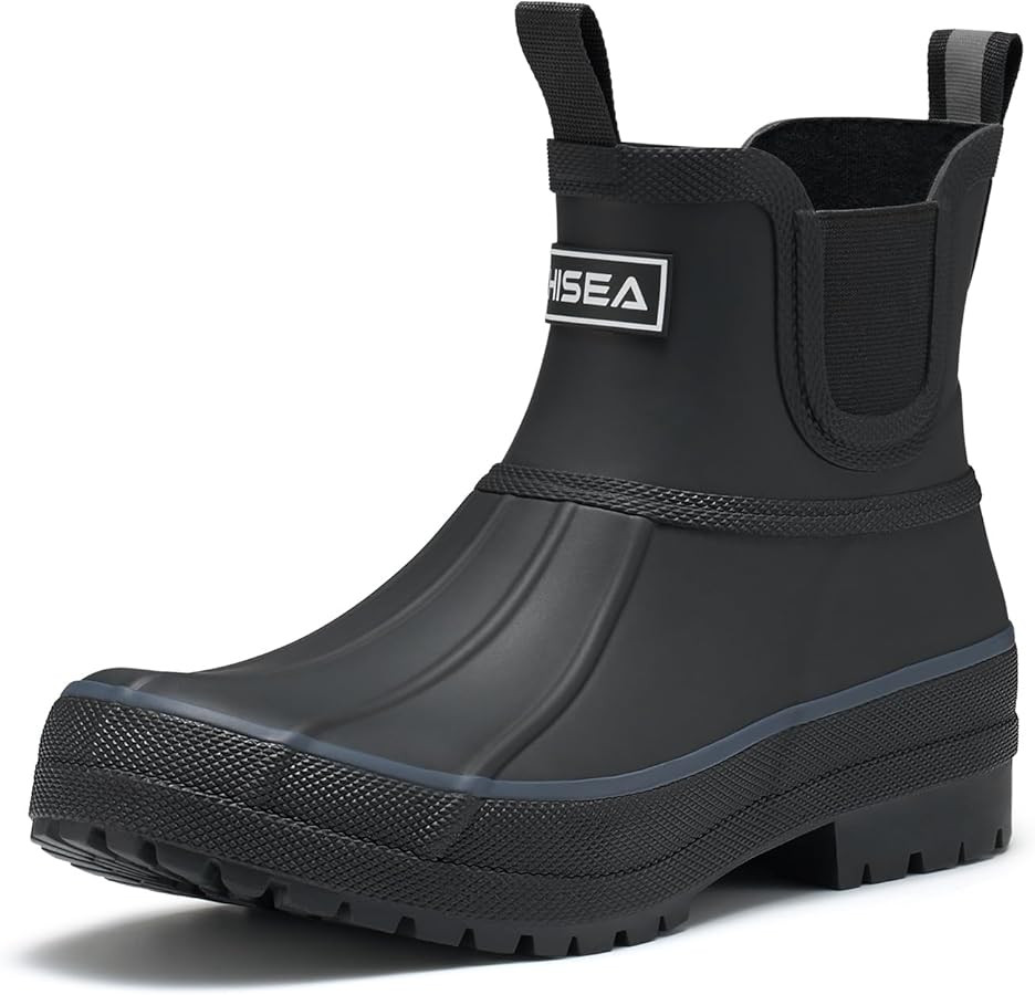 HISEA Women's Duck Chelsea Rain Boots Waterproof Short Garden Boot Outdoor Mud Boots | Amazon (US)