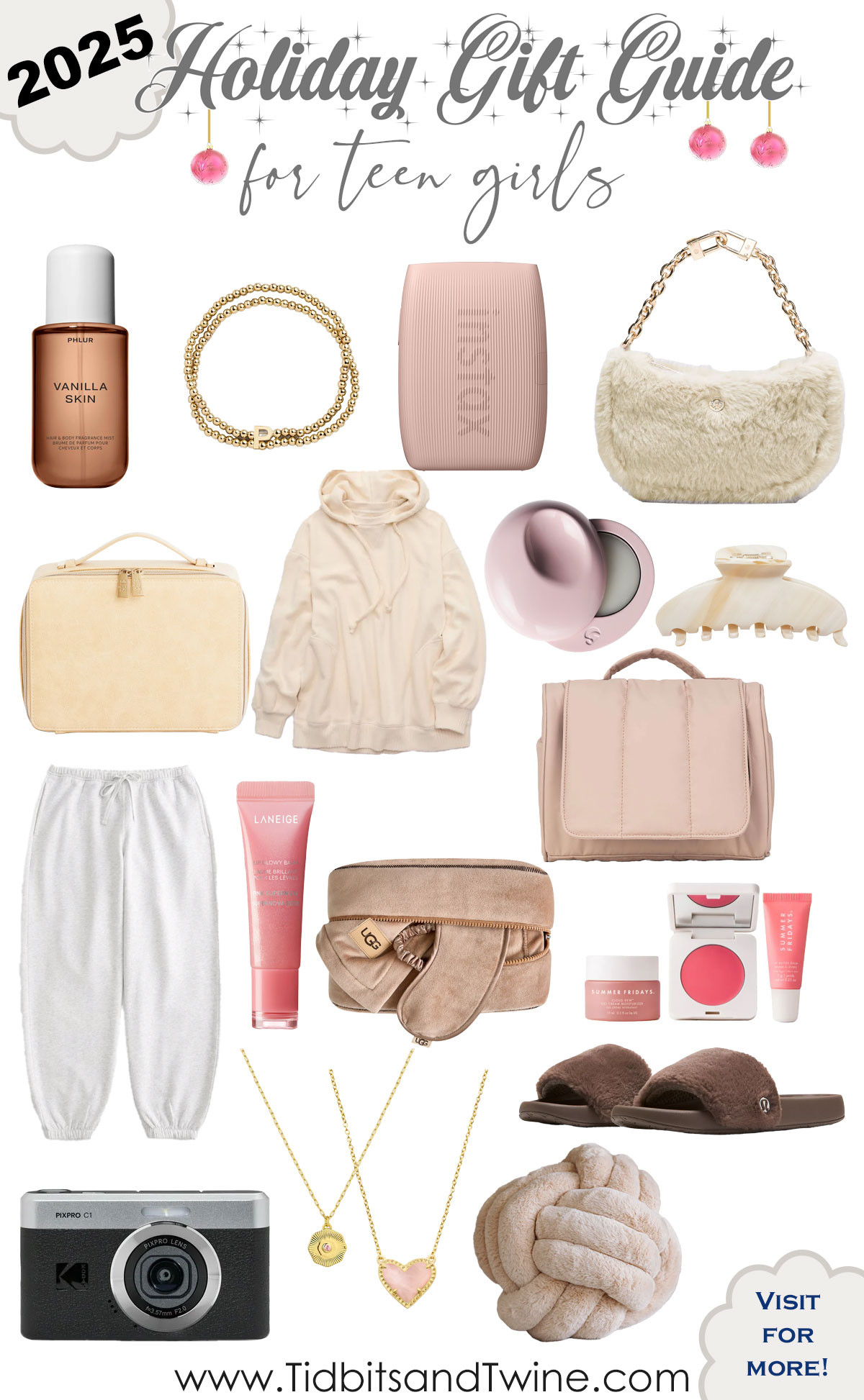 Teen Girl Gift Guide 2025

#TeenGiftGuide #GiftsForTeenGirls #PhlurVanillaSkin #DrunkElephant #SolDeJaneiro #GlossierYou #KajaBeauty #MilkMakeup #BubbleSkincare #ArianaGrandePerfume #LululemonGifts #LululemonSlides #LululemonBag #FreePeopleBags #CalpakTravel #KodakCamera #InstaxPrinter #HatchAlarm #BaubleBarJewelry #GorjanaNecklace #MintAndLily #TeenStockingStuffers #LTKTeen #LTKBeauty #LTKHolidayGifts 

 #LTKGiftGuide #LTKmomlife #LTKBeauty