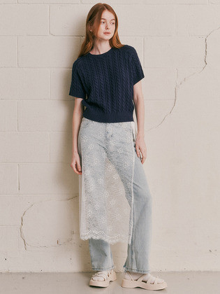 WD_Lace wrap skirt_WHITE | (주)더블유컨셉코리아/W Concept(KR)