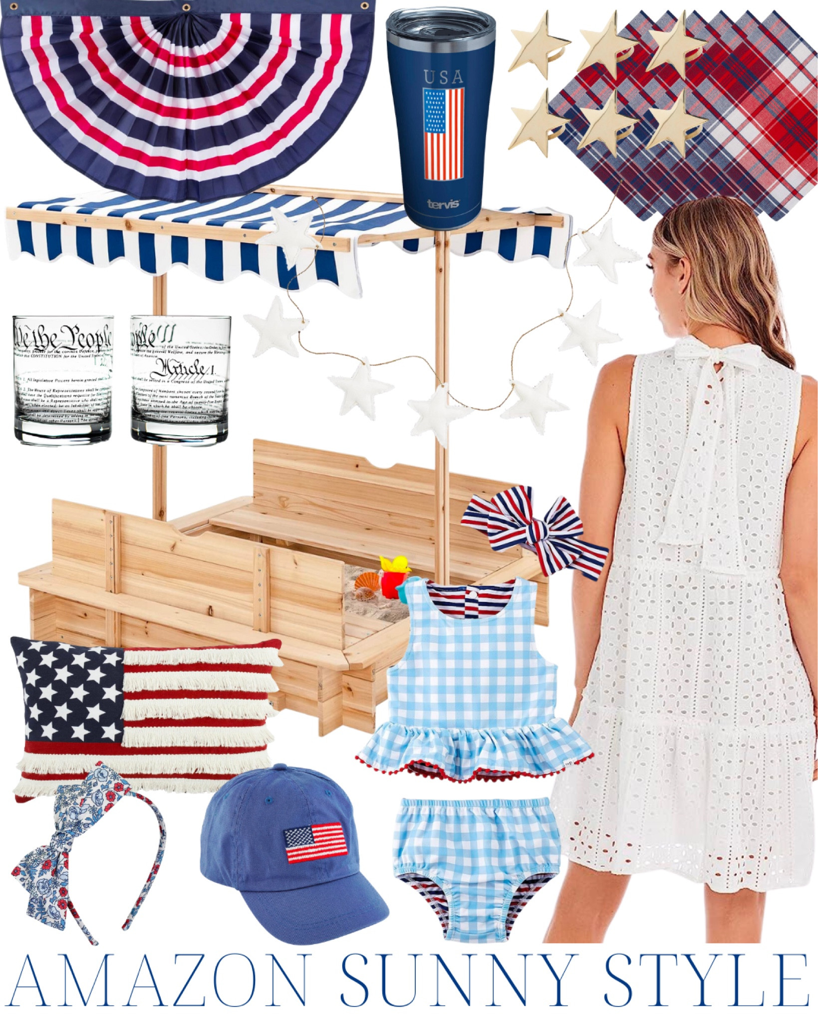 American holiday style, sunny, 4th of July, Americana, American flag, summer, fourth, lake life, beach, pool, water, swim, summer outfit, travel outfit, white dress, sandals, swimsuit, wedding guest dress, Amazon finds, Amazon favorites, classic home, traditional home, grandmillennial home, coastal home, coastal grand, southern home, southern style, classic style, preppy style 

#LTKSeasonal #LTKSwim #LTKFamily