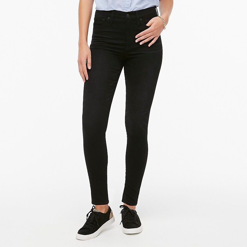 9" high-rise cozy skinny jeggings in worn black wash | J.Crew Factory