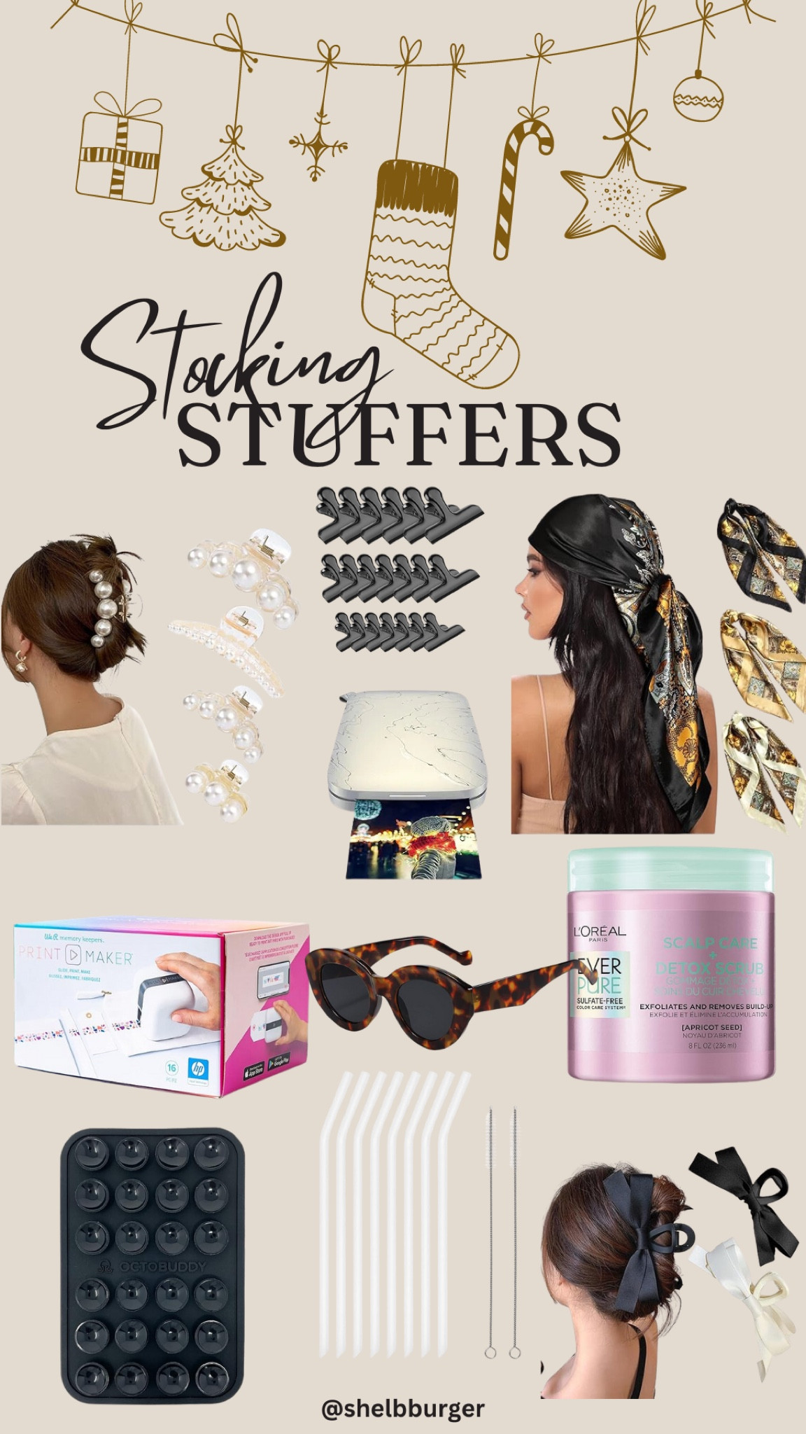 Stocking stuffers for her

Claw clips
Chip clips
Hair scarves 
Picture printer
Label maker
Sunglasses 
Octobuddy for phone
Silicone straws
Bow claw clips
Hair detoxx

#LTKsalealert #LTKGiftGuide #LTKHoliday