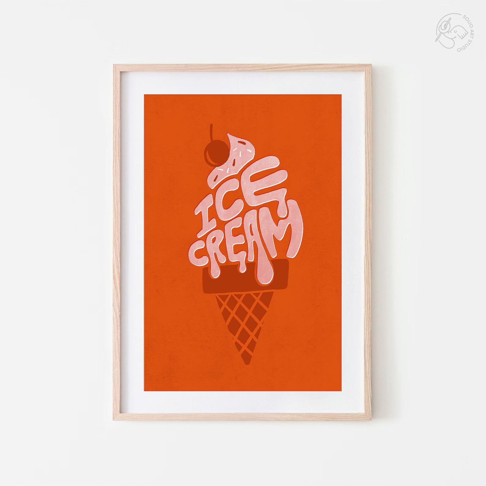 Ice Cream Print Kids Room Decor Ice Cream Wall Art - Etsy | Etsy (US)