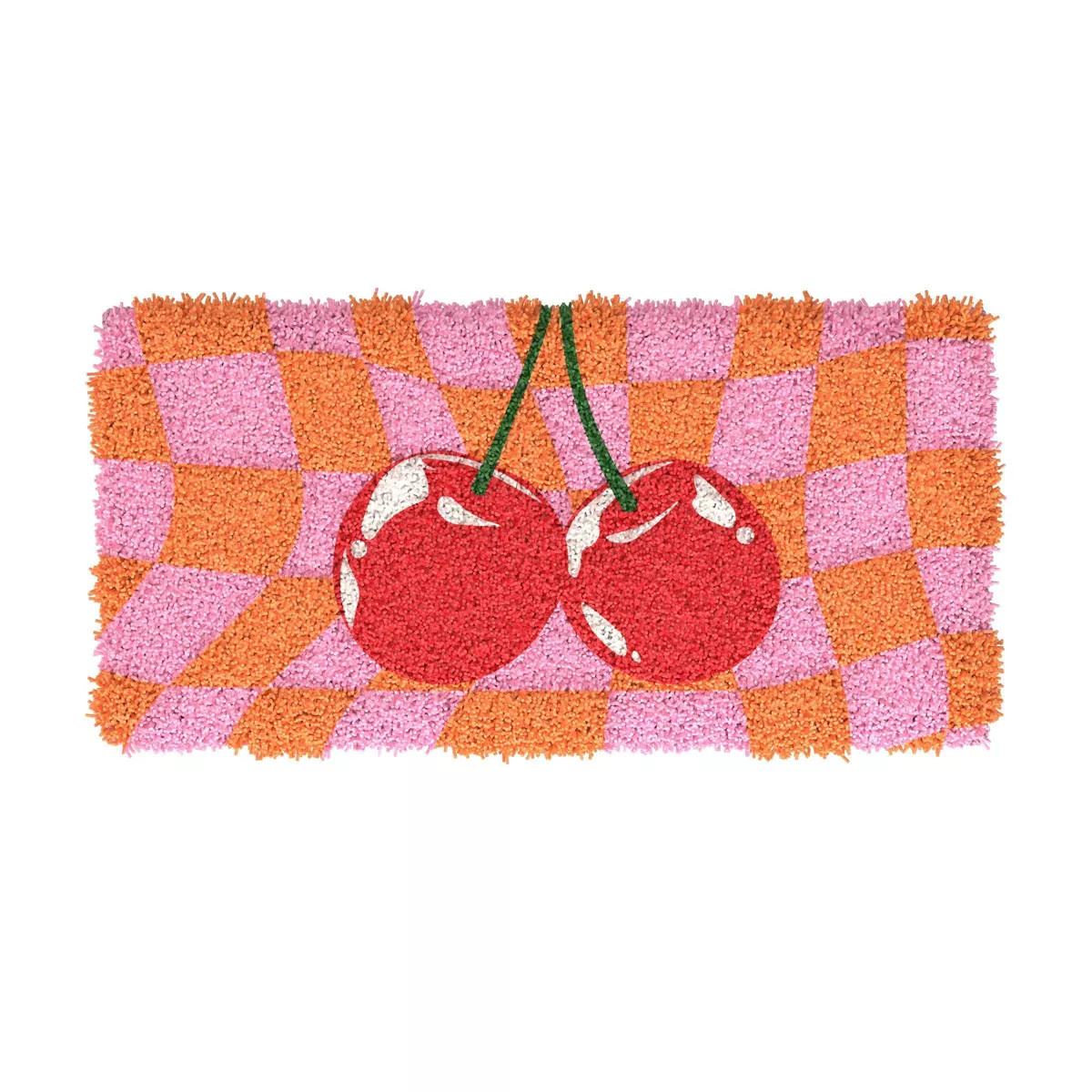 Gems Fluffy Rug Wrist Rest - Checkered Cherries | Target
