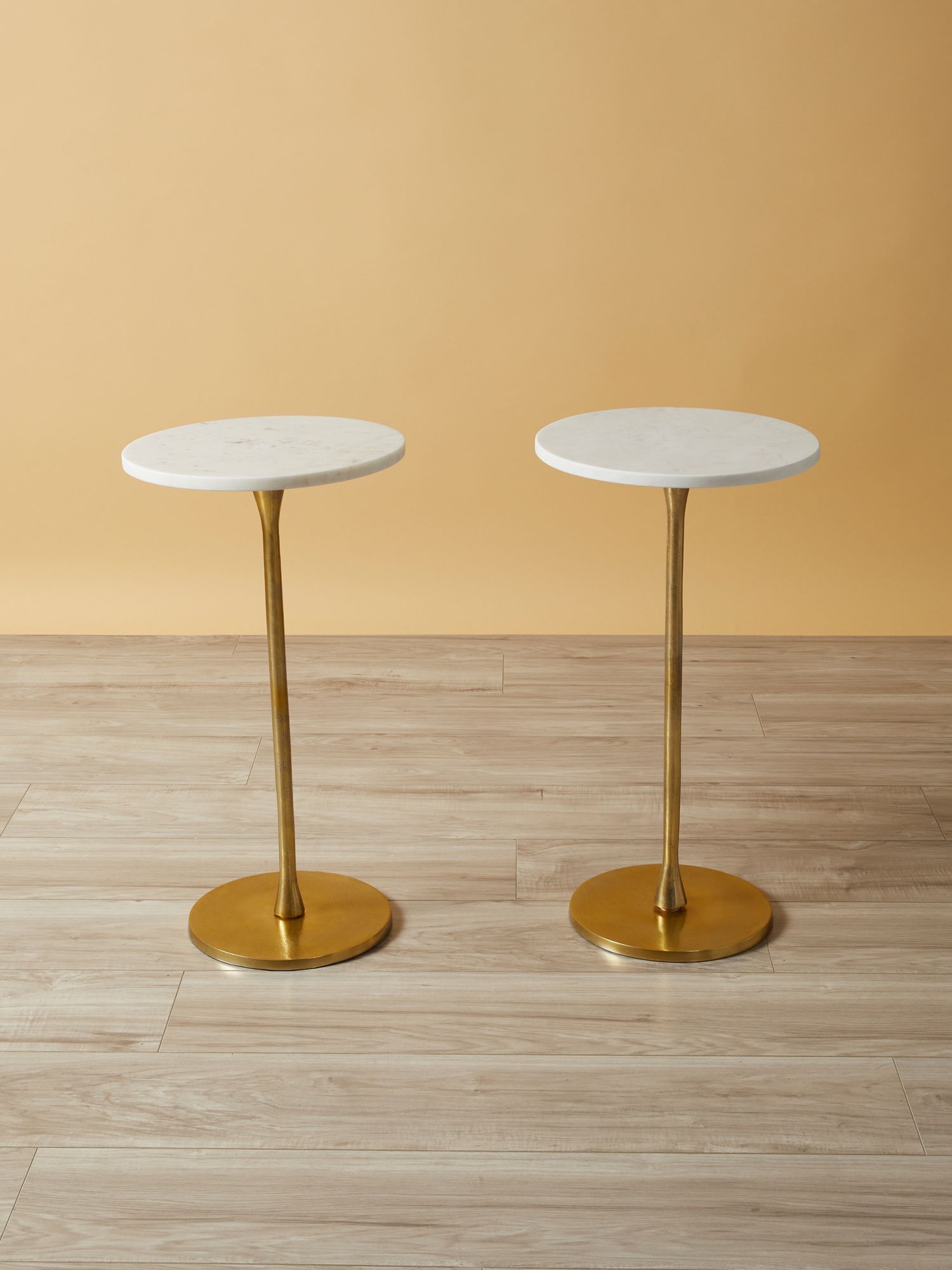 2pk 24in Marble And Metal Drink Tables | Living Room | HomeGoods | HomeGoods