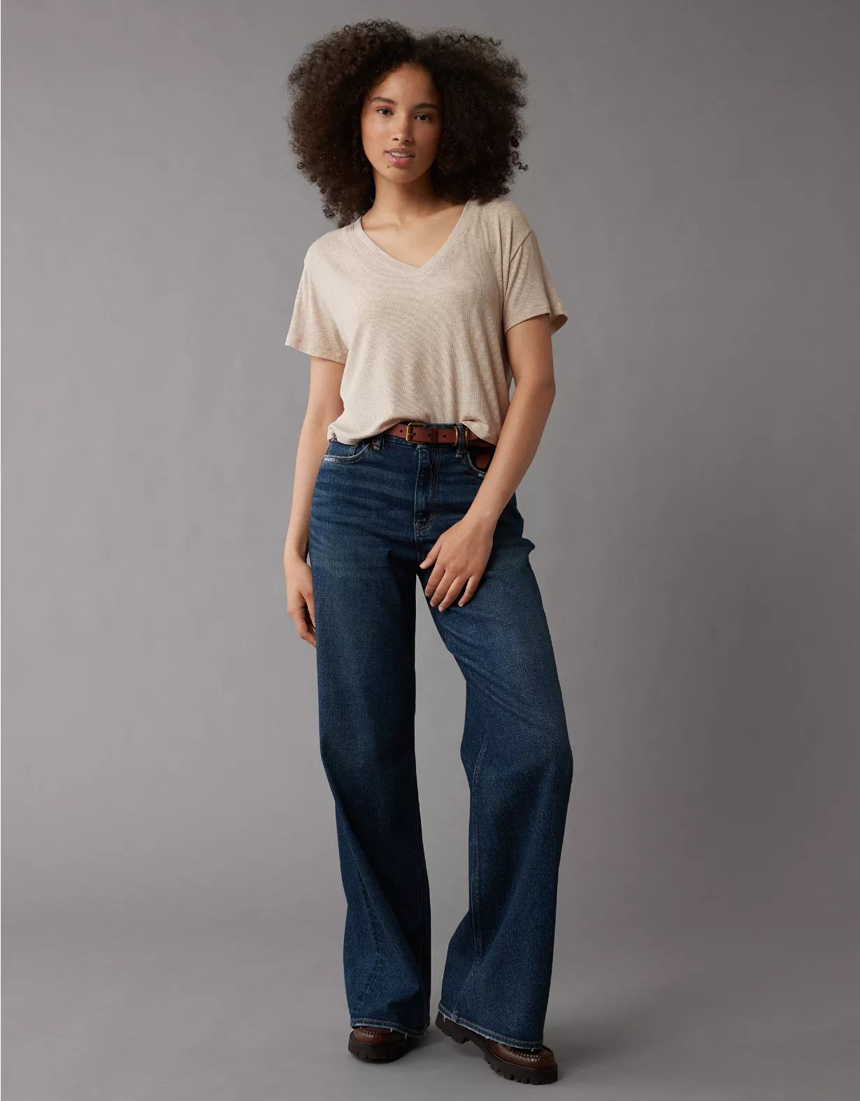 AE Soft & Sexy Cropped V-Neck T-Shirt | American Eagle Outfitters (US & CA)