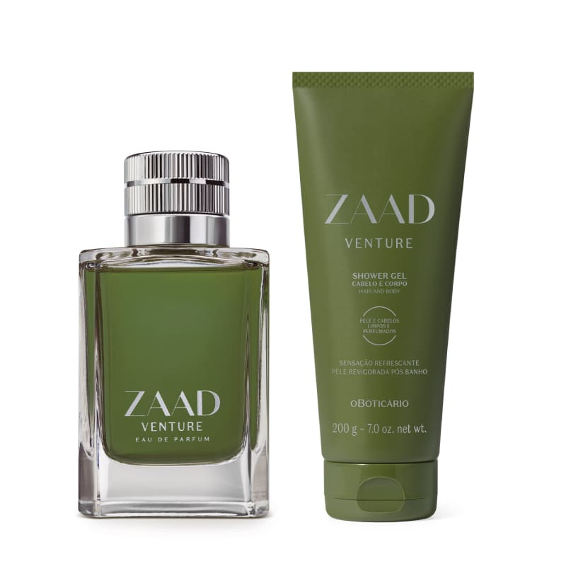 Combo Zaad Venture: Eau De Parfum 95ml + Shower Gel Cabelo e Corpo 200g | oBoticario (BR)