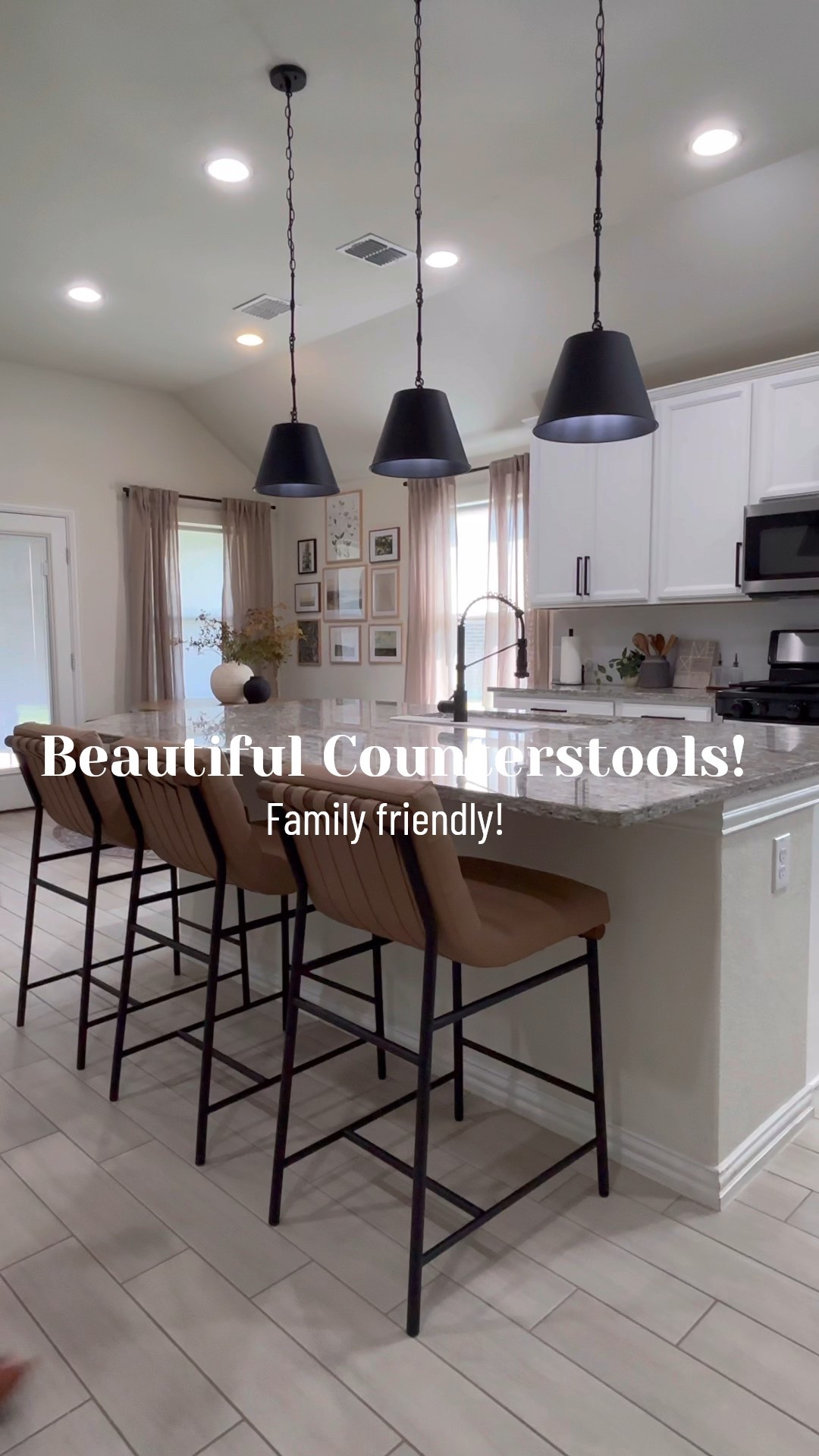 These beautiful faux leather counterstools are soft and comfy. Easy clean makes it’s family friendly. Beautiful design and comes in several color options. This is color camel. 

#LTKStyleTip #LTKHome #LTKFamily