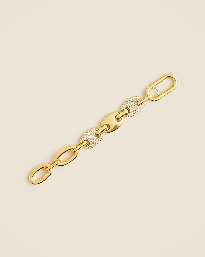 Pavé mixed-link bracelet | J. Crew US