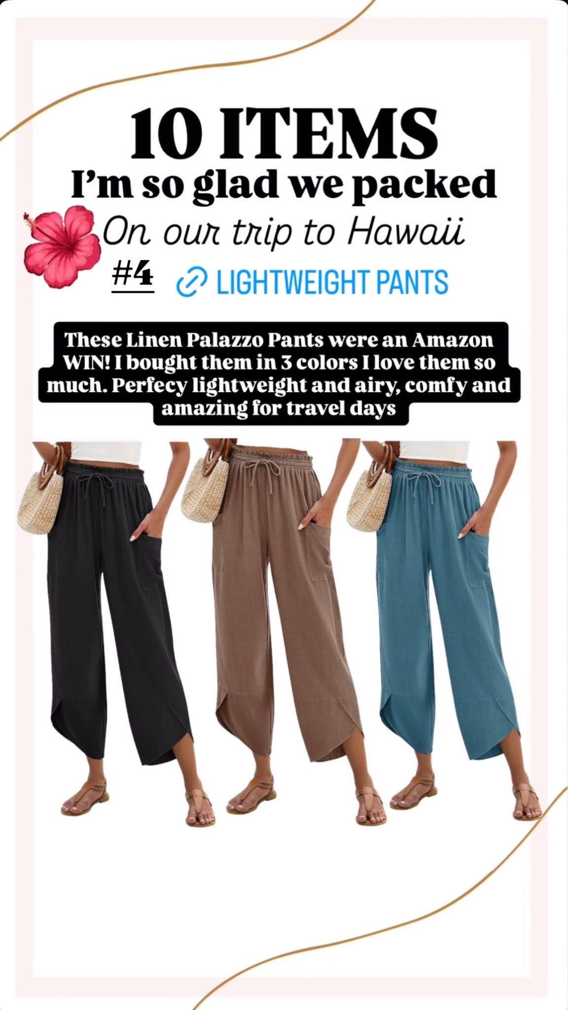 I absolutely LOVE these lightweight pants and have them in these 3 colors. They were *perfect* for our Hawaiian vacation!

#LTKTravel #LTKootd #LTKmomlife
